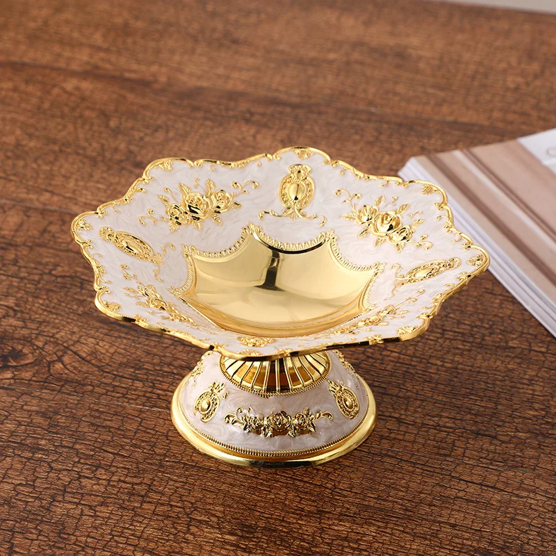 European style zinc alloy high-end fruit plate fashion creative process fruit plate club table metal fruit plate