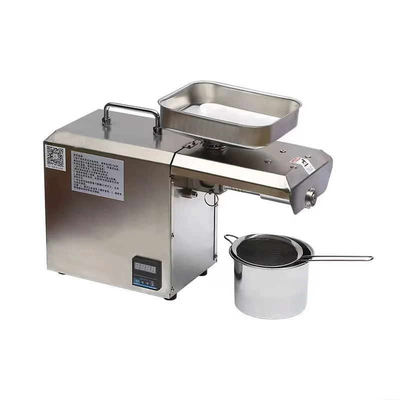 stainless steel cold and hot press small mini olive peanut sunflower seed chia seed sesame walnut flax oil press/oil mill