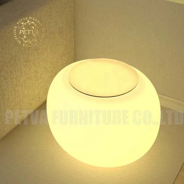 Leisure round bedroom living room bedside bar table lamp light tables and chairs for party rental
