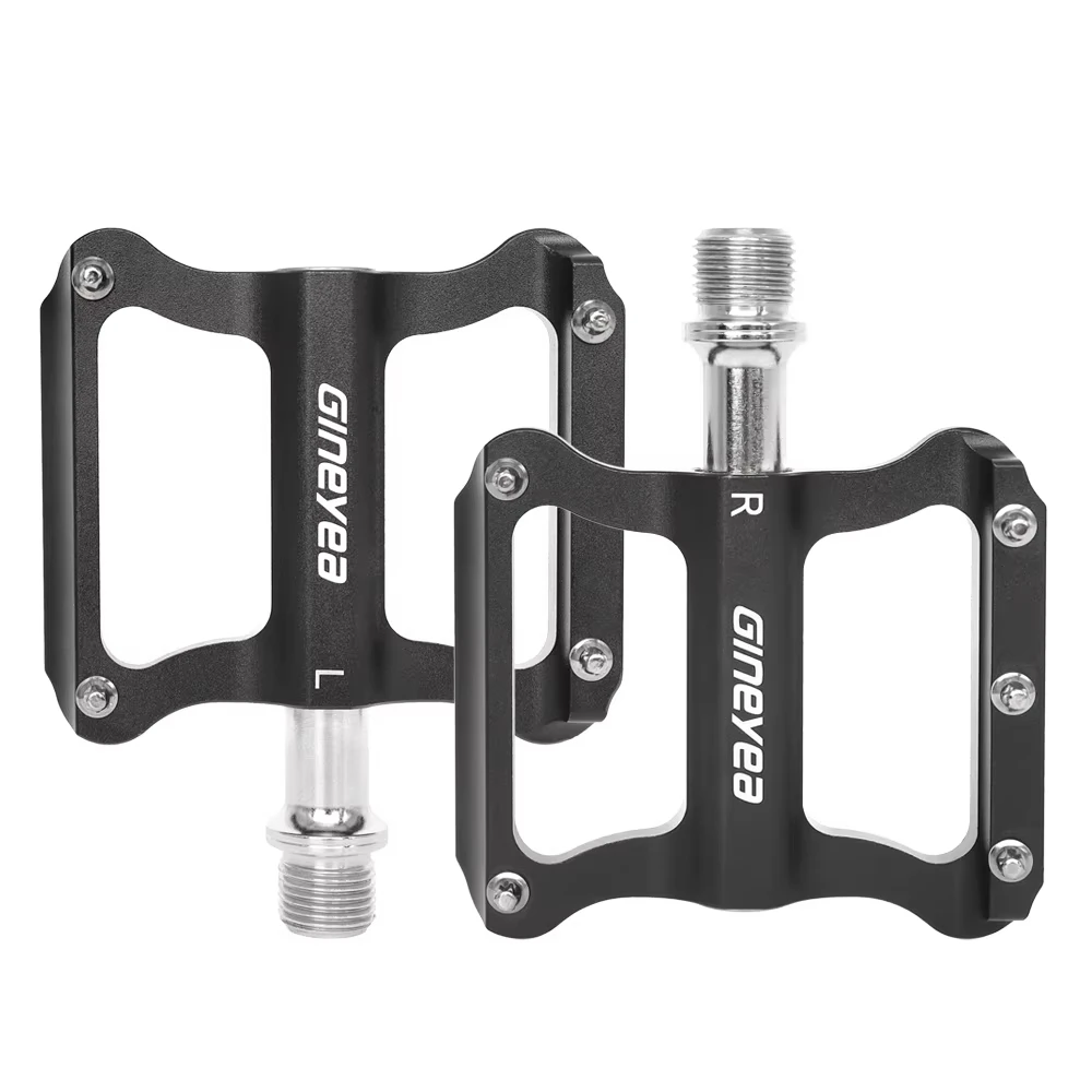 Gineyea K349 MTB, педаль для дорожного велосипеда, Ультралегкая педаль из алюминиевого сплава с противоскользящими ногтями, нескользящая плоская педаль