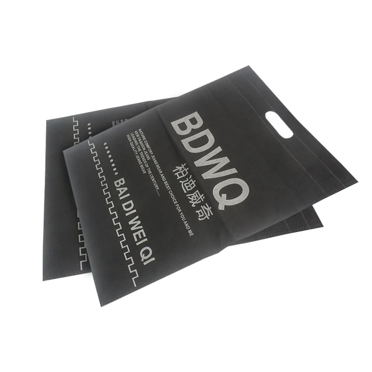 
original factory PP non woven t shirt handle shopping bag die cut handle non woven shopping bag 