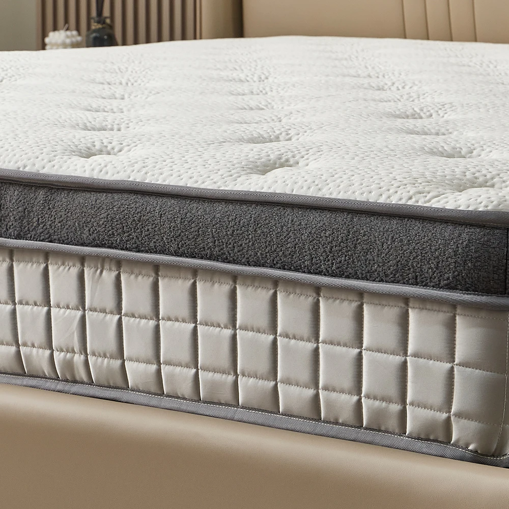 KMT073 Luxurious Icy Fabric Gel Breathable Bamboo Memory Foam Hybrid Pocket Spring Mattress