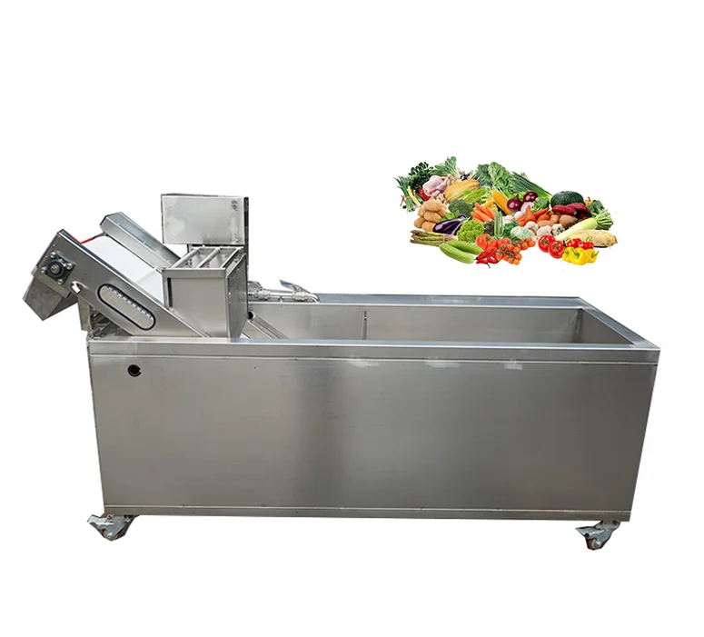 ZH Factory Price Bubble Strawberry Mango Salad Cleaning Drying Sorting Line Equipment Dryer Spinach Apple Washing Machine