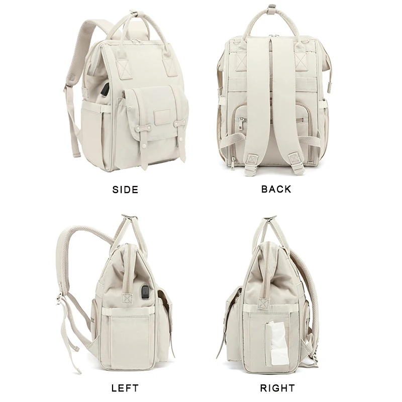 Baby Waterproof Soft  Nursery Diaper Backpack Mommy Botton Nappy Storage Bag Organizer Outdoor Package Bag Large Capacity