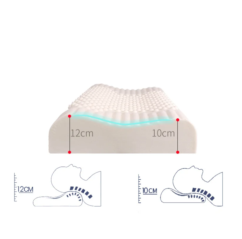 Thailand Natural Latex Pillow Factory Wholesale Neck Pillow Luxury Massage Particle Latex Pillow