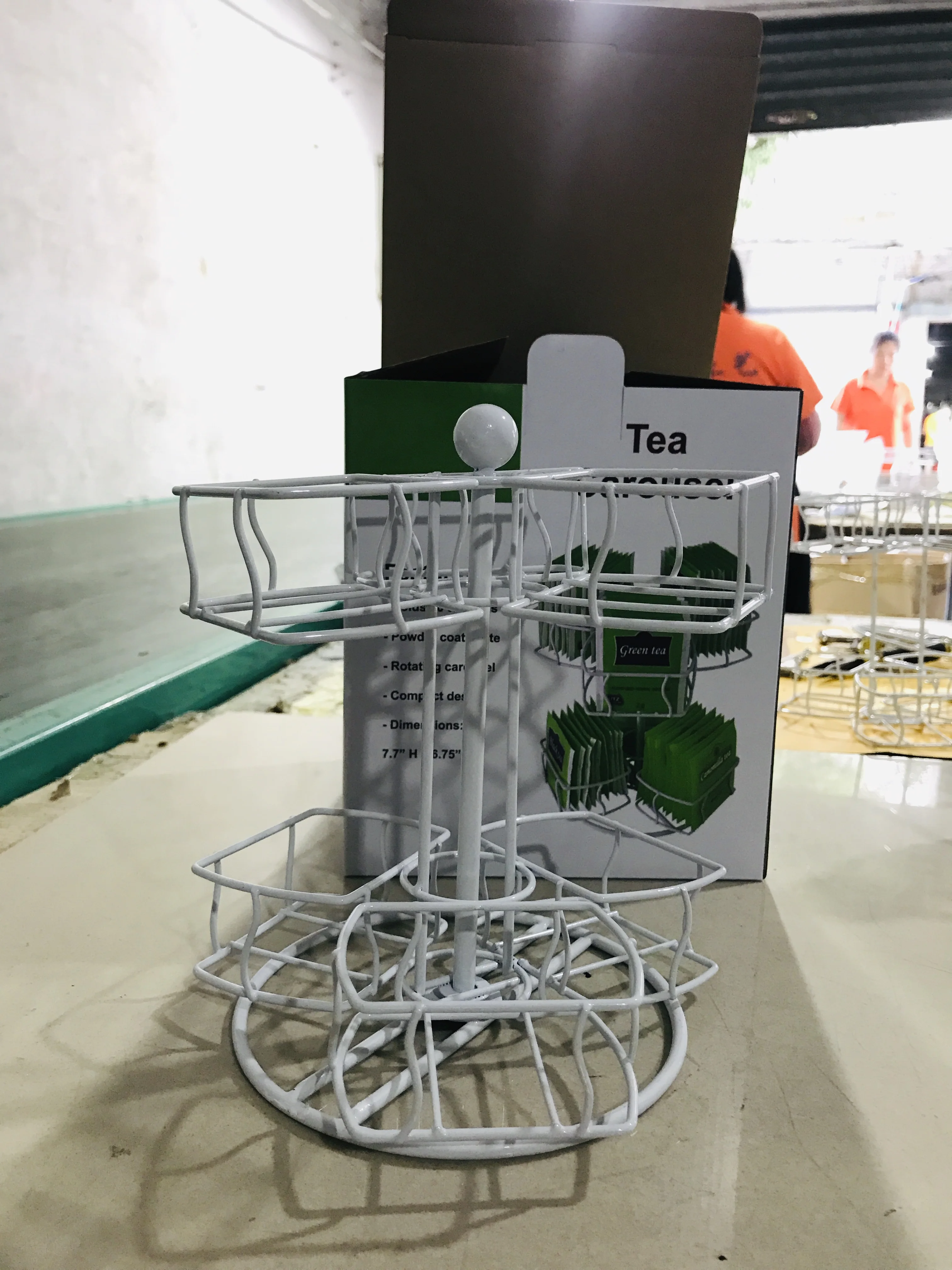 
360 Degree Lazy Susan Turntable Spinning Tea Bag Storage and Organizer, 6~9 Compartments 