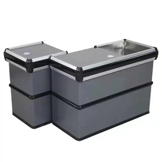 Made china Supermarket cashier table superstore counter shelf metal checkout counter