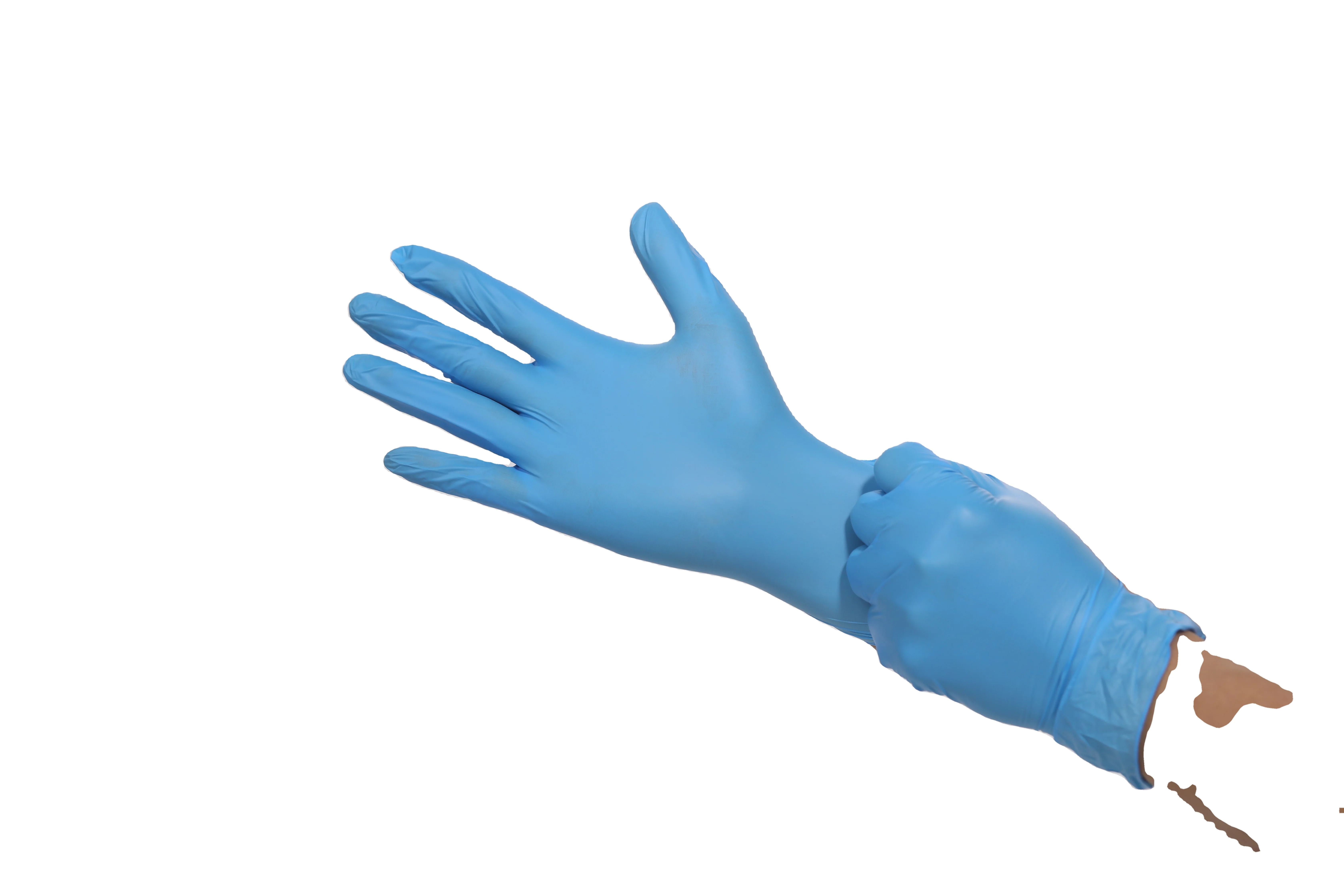 Wholesale OEM Custom Logo Food Grade Powder Free Blue Nitrile Gloves for Food Packing Restaurant Household
