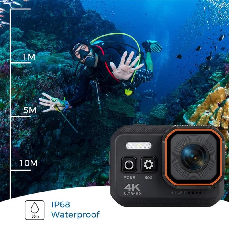 Hoya IP68 Waterproof 360 Degree HD 1080P 60fps 4k Sports Camera Action Cam With Whole Accessories