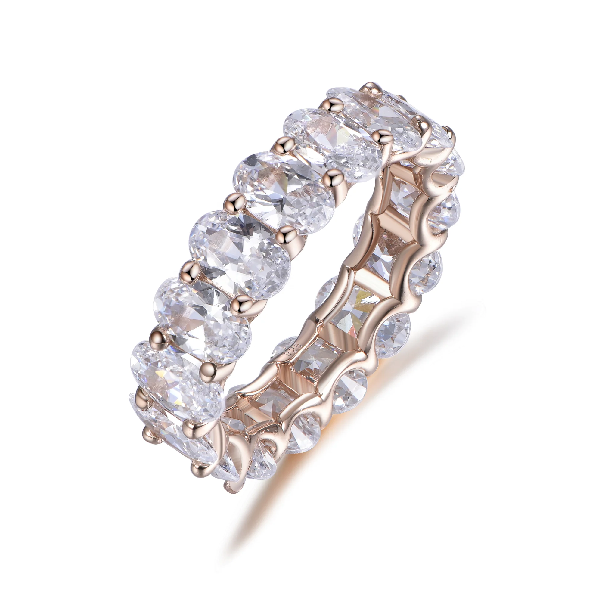 Simple Custom Cubic Zirconia Ring Sterling Silver Jewelry Women Mens Couple Wedding Engagement Diamond Rings For Gir