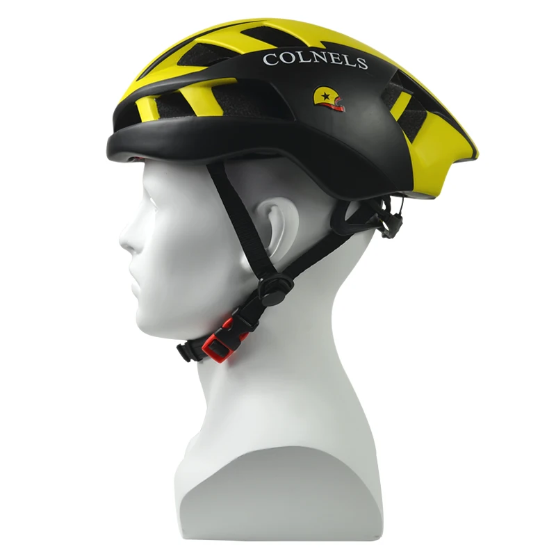 COLNELS Helmet Yellow Black 58-62cm Head Circumference Ultralight Bike Riding Protection
