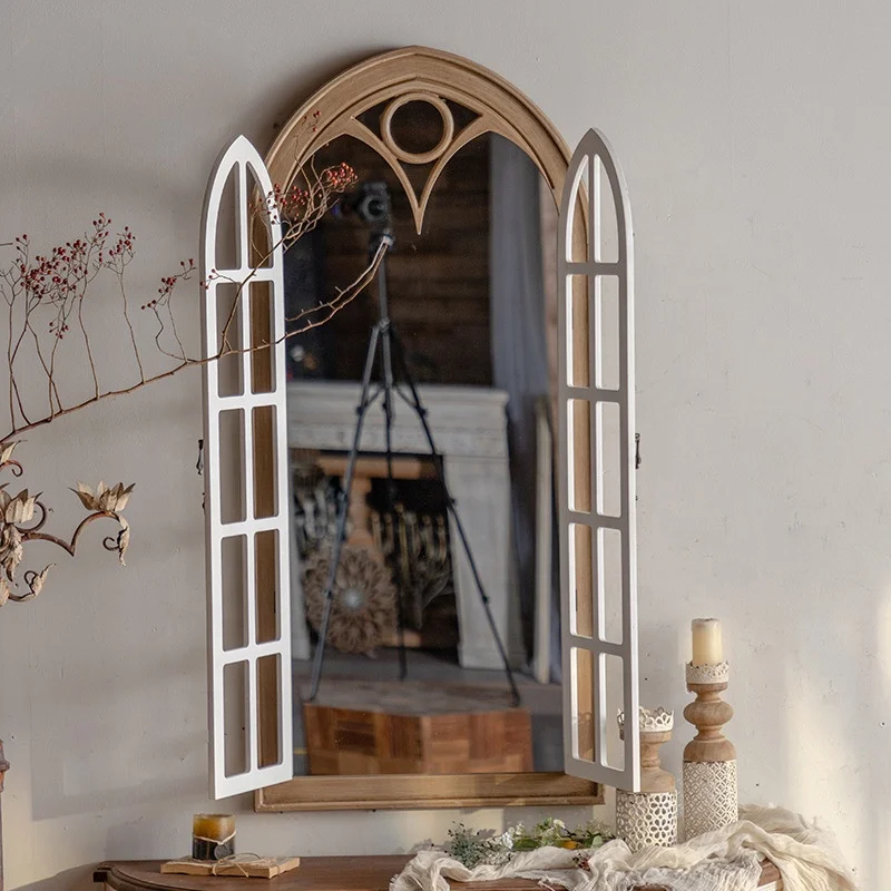 Amazon Best Sale Wall Decor Mirror Living Room Window Decor Wholesale Wood Frame Home Mirror