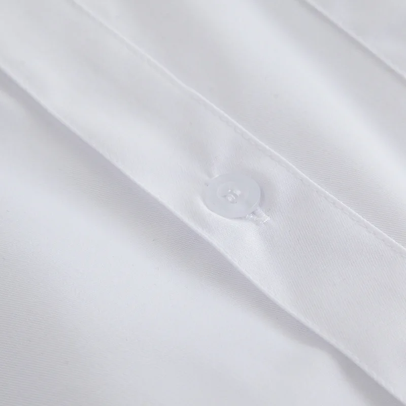 Wholesale 100% Cotton Twill Fabric Teen Boys Girls High School Uniforms Top Students White Shirt Top Blouse