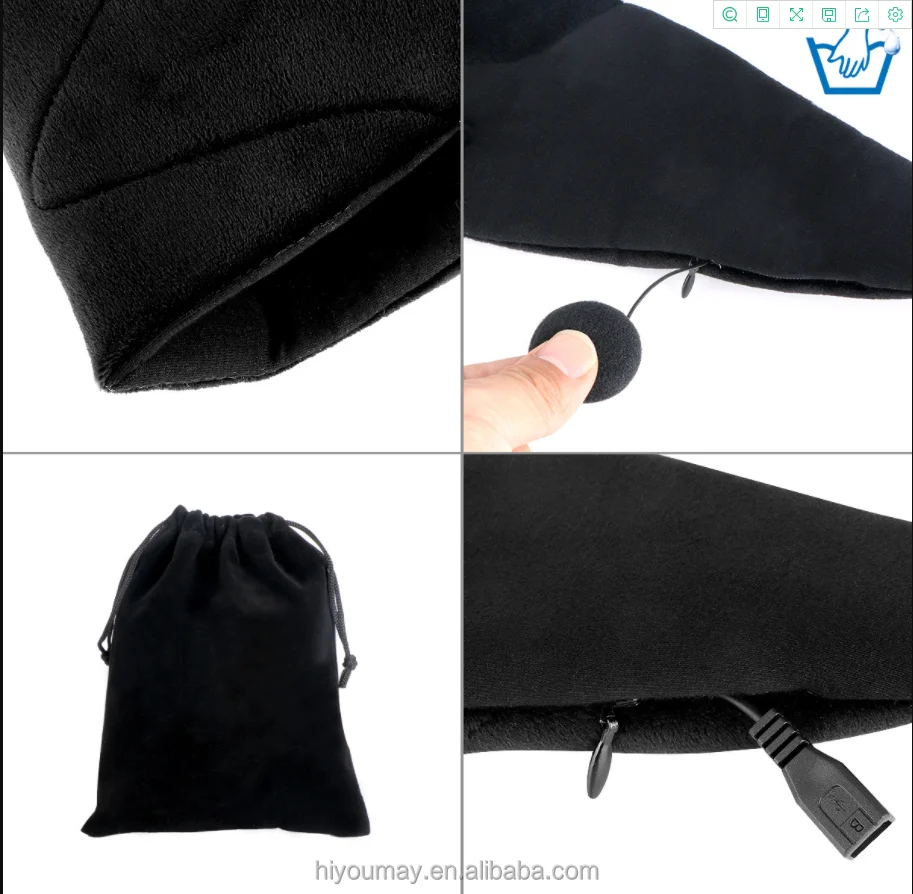 Cozy Sleeping 3D Stereo Music Eye Mask Wireless Bluetooth Music Eye Mask  Audio Shading Sleep Eye Mask