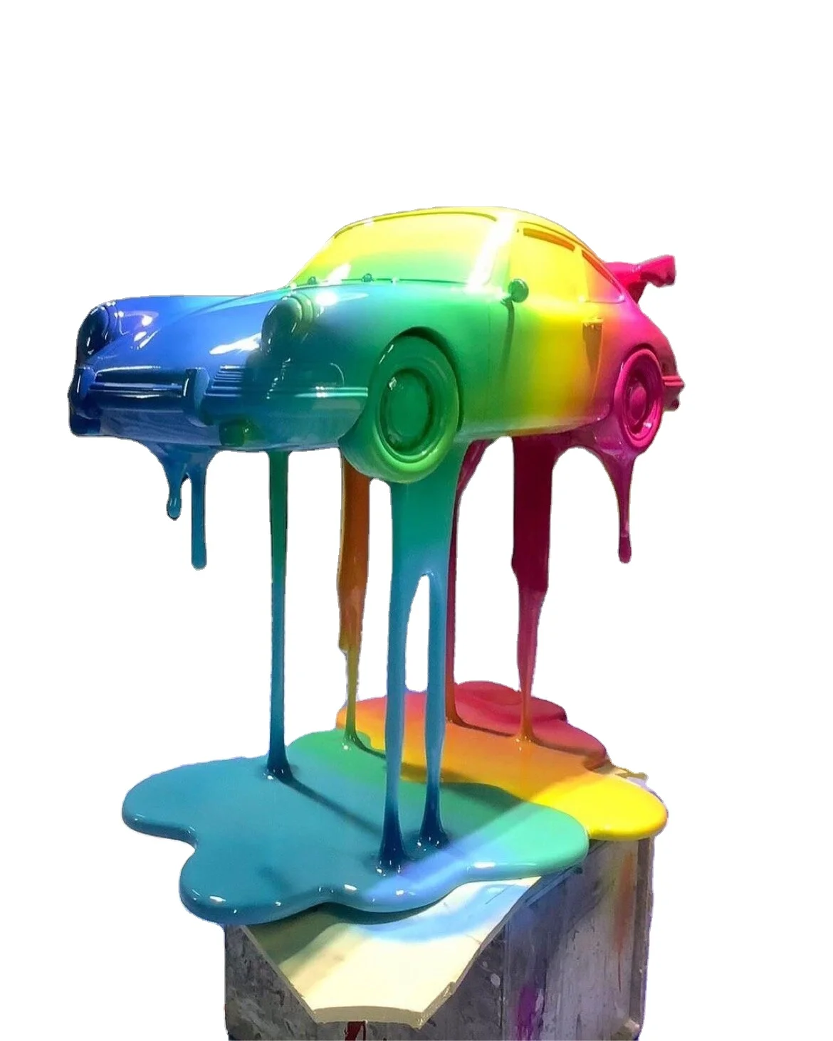 Custom Large cartoon fiberglass sculpture outdoor hotel welcome decorations statues shopping mall creative beauty furn