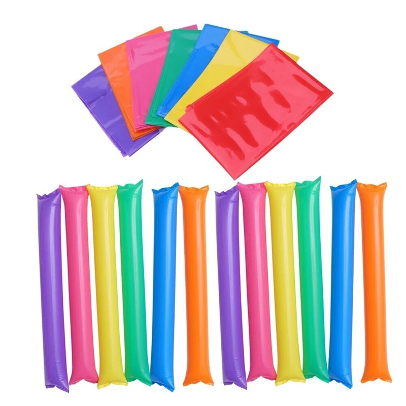 Most Popular Custom Logo Printing Inflatable LED Cheering Stick PE Inflatable Noise Sticks