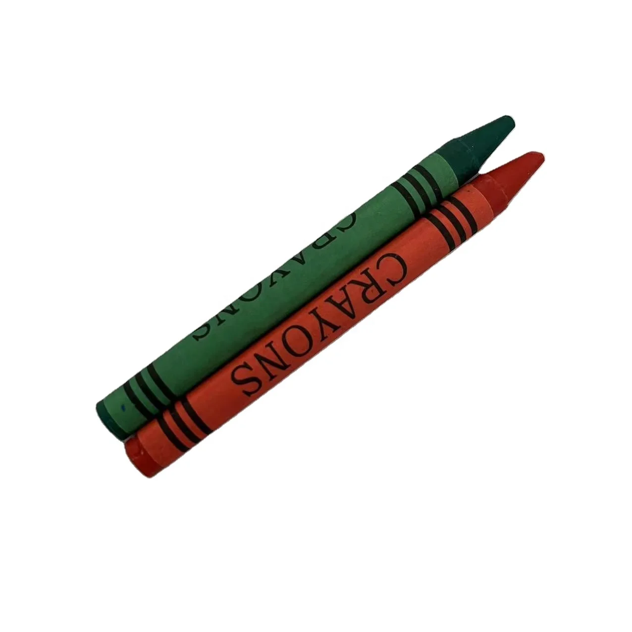 2 pcs color crayons in opp bag with paper logo