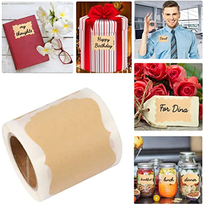 Free Design Custom Shape Die Cut Stickers kraft Paper Adhesive Stickers for Shipping Labels