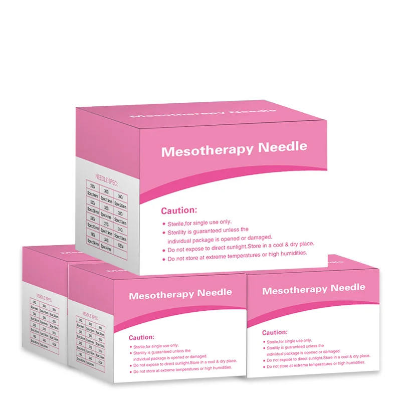 Manufacturer sterile disposable hypodermic yellow 34G 4mm mesotherapy steel sharp needle for syringe