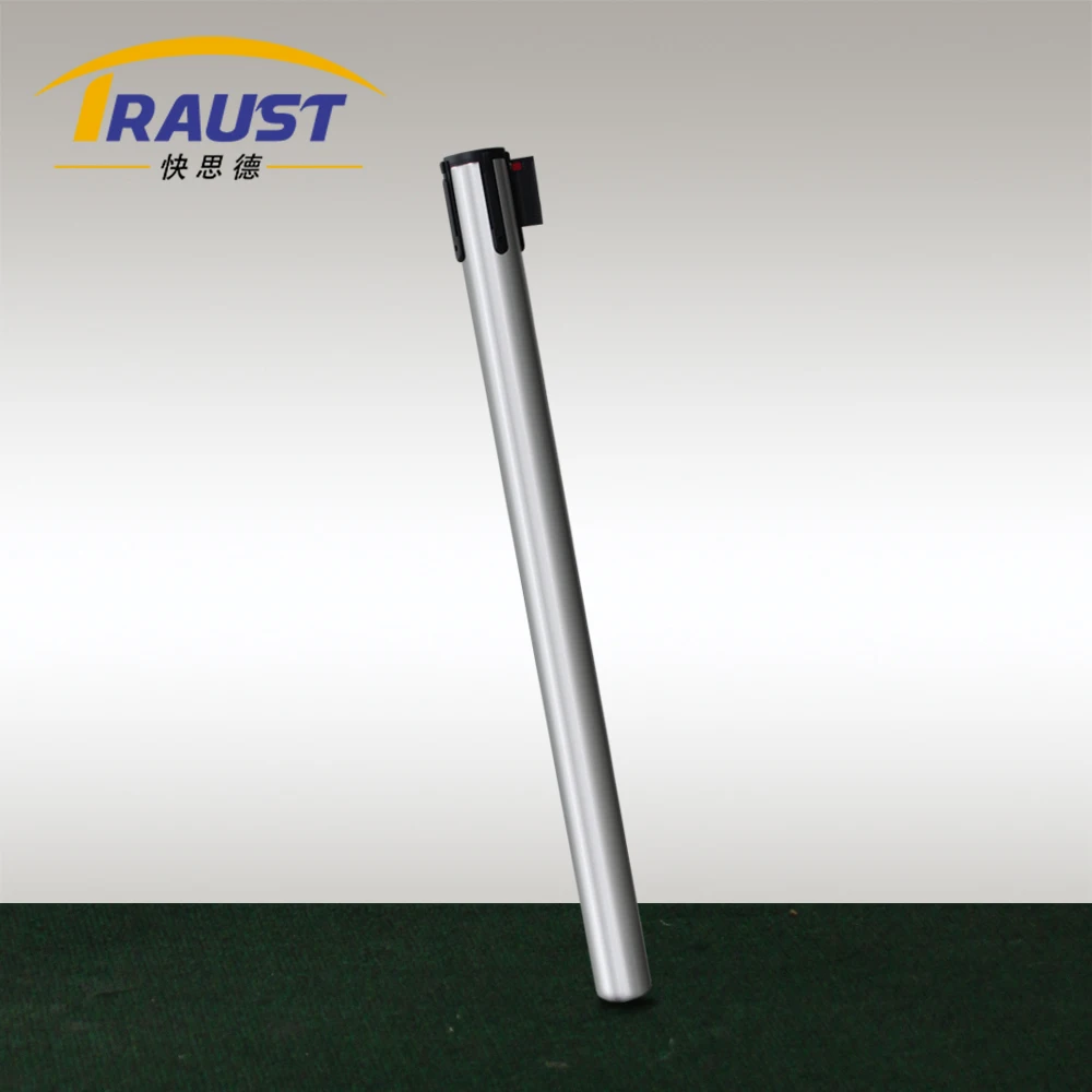 Traust museum station theater custom line stainless steel q manager queue stand barrier post stanchions rope product for sale