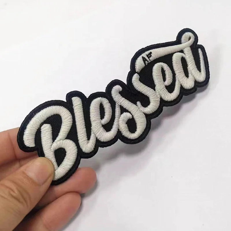 Embroidered 3D puff patch for hats, custom heat transfer 3d puff hat patches