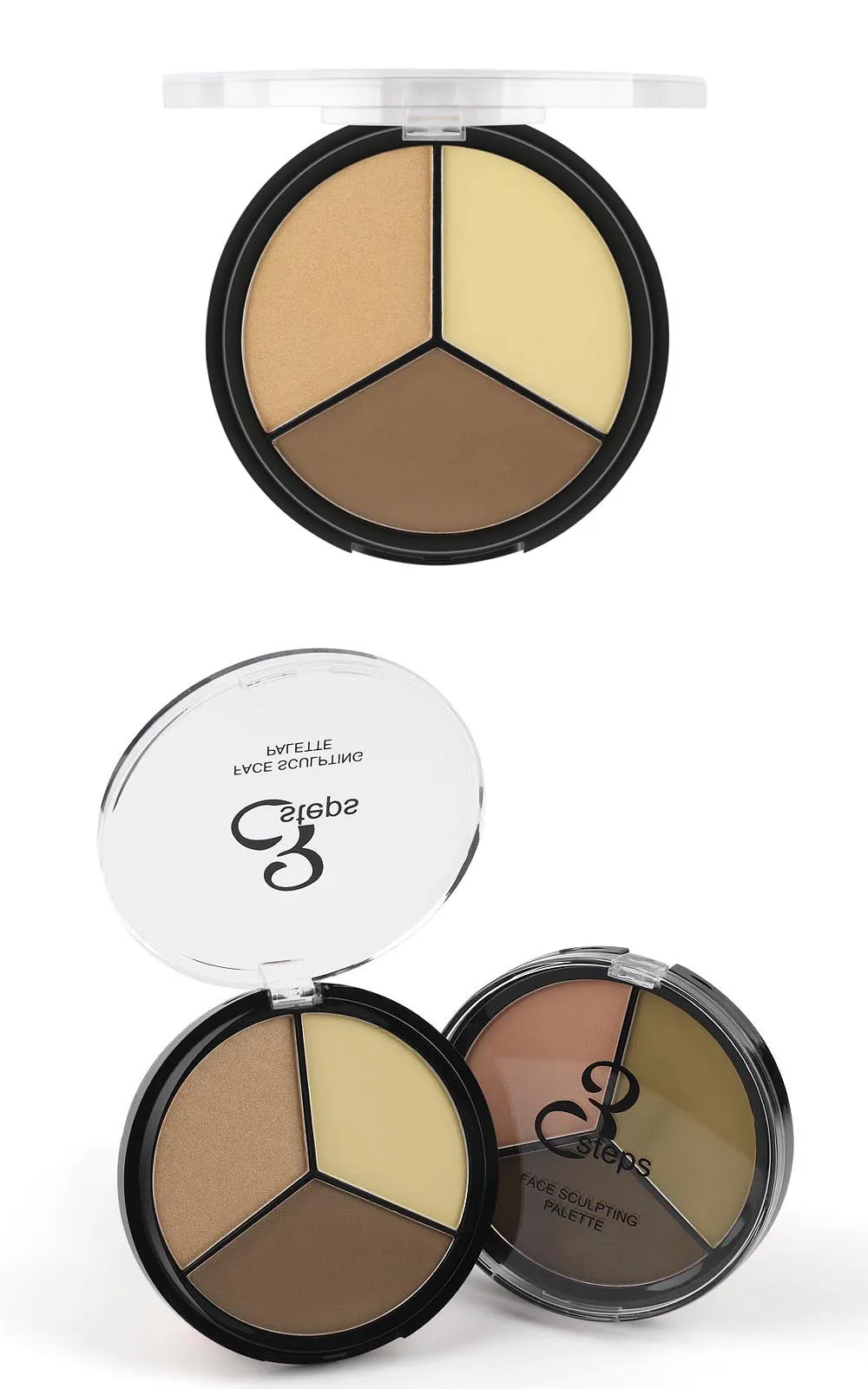 OEM Best Price contour 3 Colors makeup palette private label highlight contour powder palette