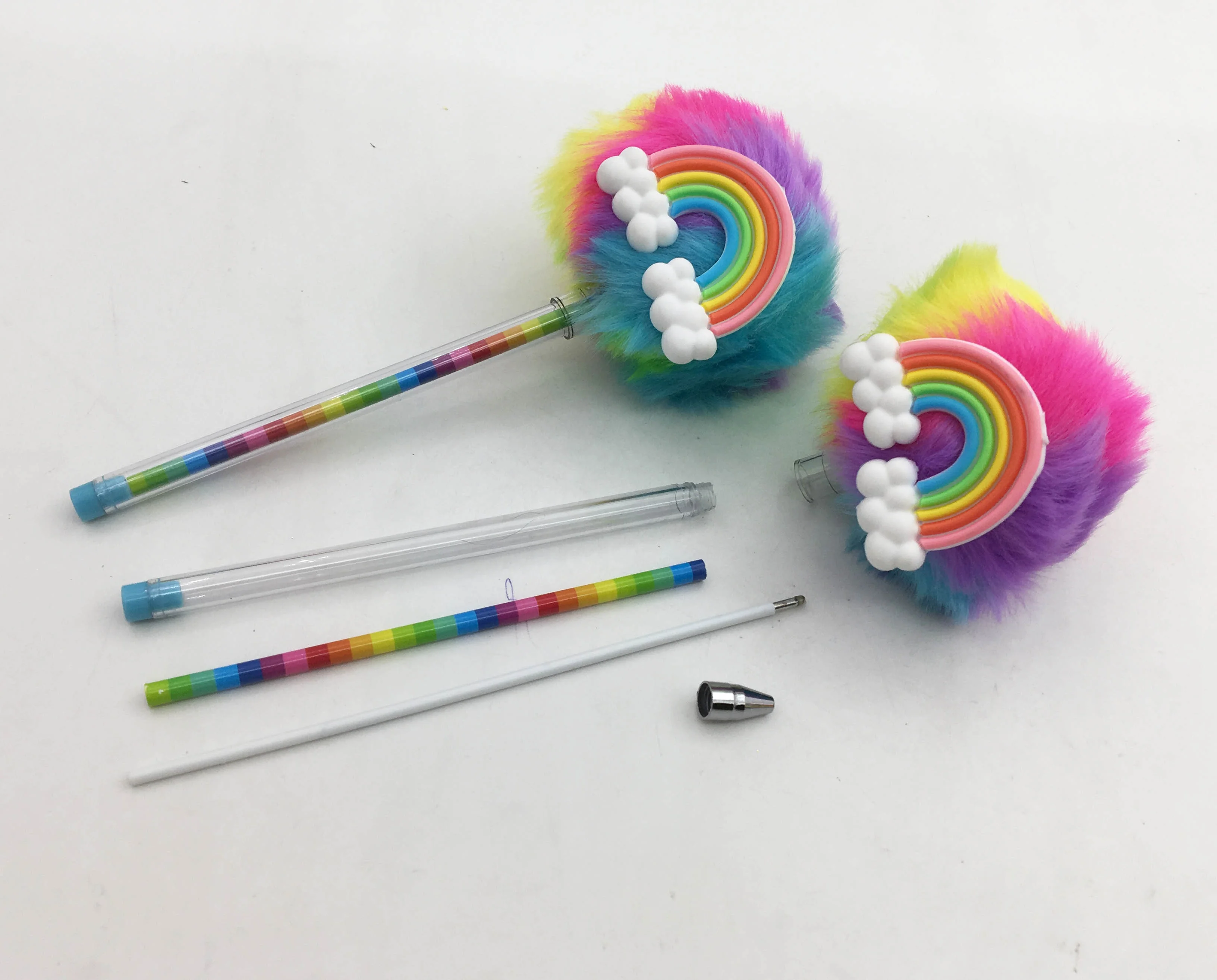 Pompom Rainbow Pen Gift