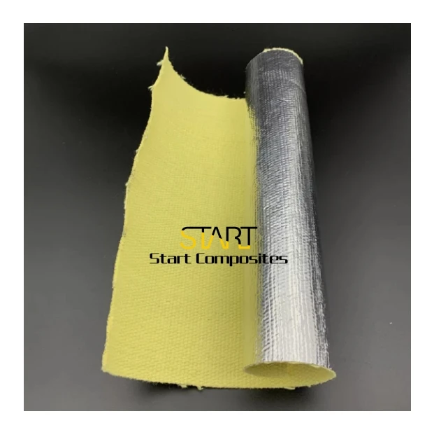 Hot Sale Aluminum Foil Aramid Fabric Aluminized Aramid Fabric High Strength Aluminum Foil Coated Aramid Fabric