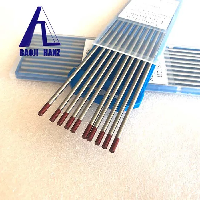 
2.4*175mm 2 percent thoriated red tungsten rod 