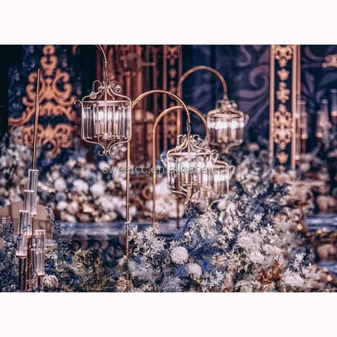 LED New Style Europe Candleholder Candlestick Centerpiece for Home Decoration Wedding walkway