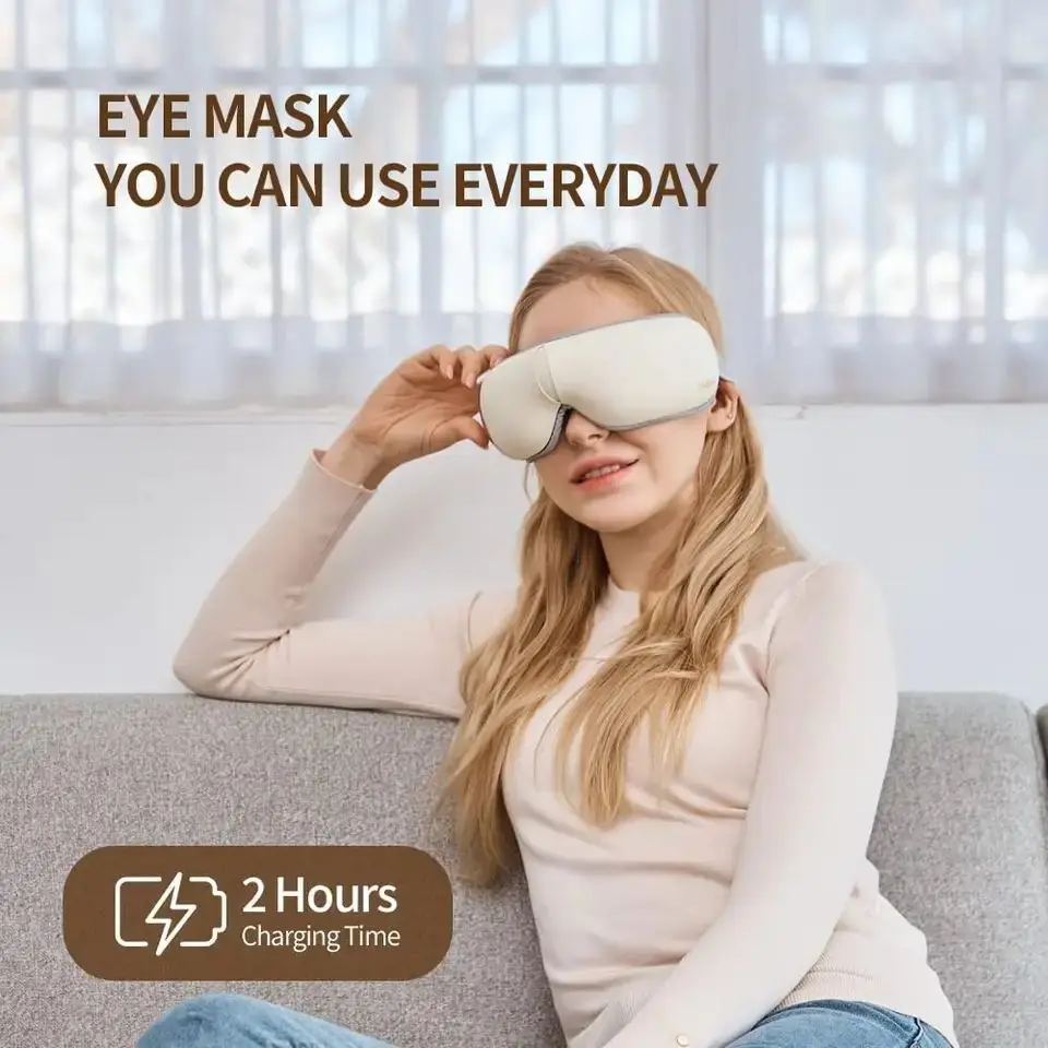 Type C Rechargeable Eye Massager Vibration Under Eyes Massage Device Electric Heat Eye Massage Equipment Fatigue Relief