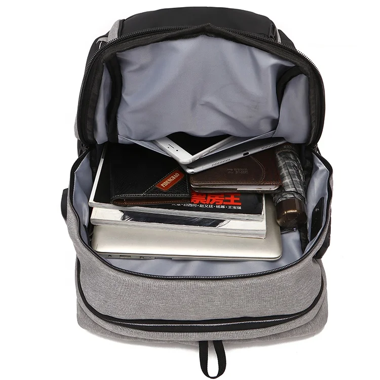 New design antitheft USB charging port laptop backpack with lock