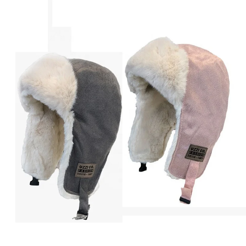 Cotton Snow Hat Custom Women Pilot Aviator Bomber Trapper Hat Russian Winter Hat