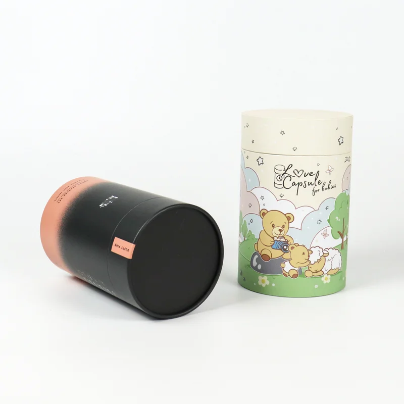 Customisable Recyclable Luxury Packaging Gifts Personalized Elegant Deodorant Cardboard Cosmetics Cylinder Packaging Paper Tube
