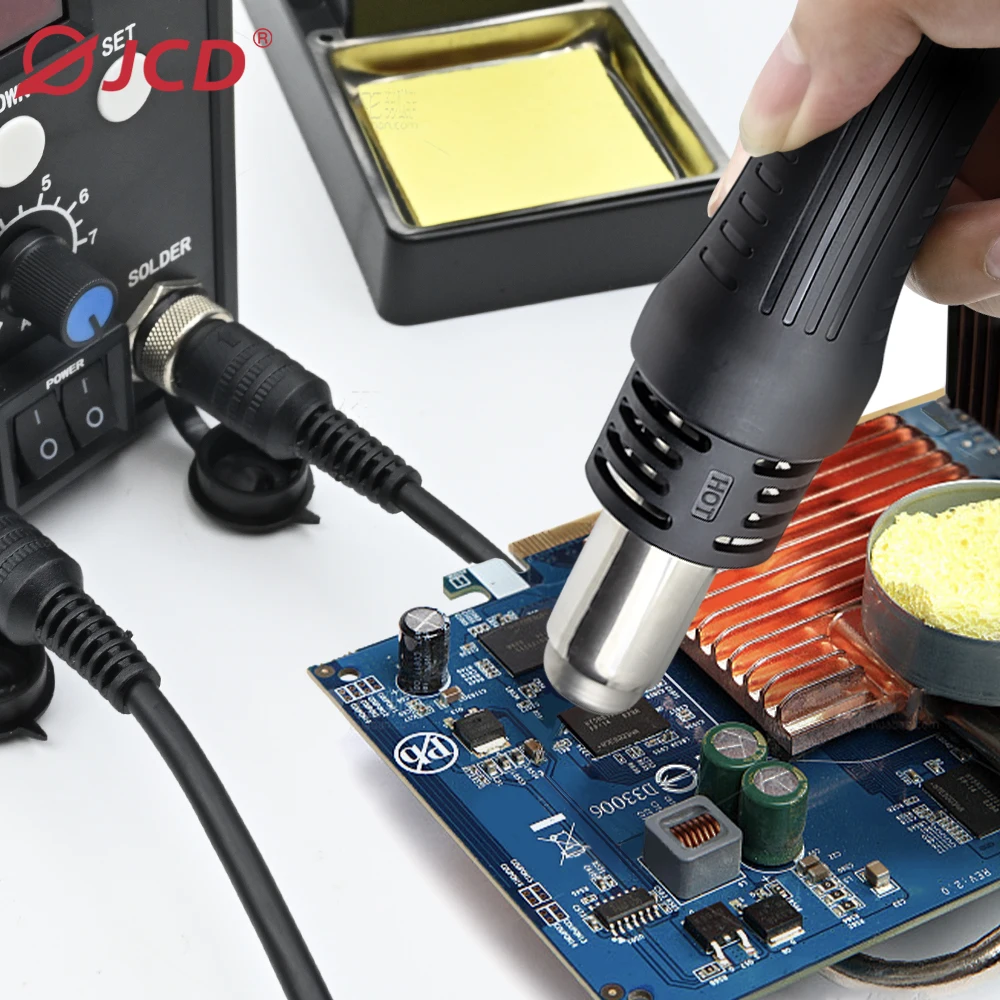 JCD 8586B6TK110V 220 В 700 Вт цифровой дисплей паяльная станция горячий воздух пистолет с SMD BGA переделочная