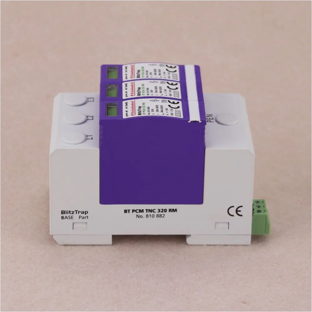 BT PCM TNC 320 RM Class II 3 Phase TNC Telebahn SPD 40kA AC KEMA-KEUR CB CE Protec Surg