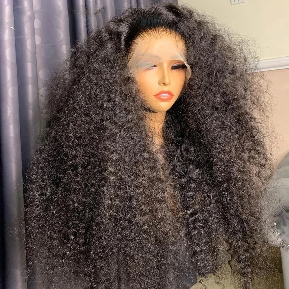 Lace Full Virgin Brazilian Human Hair Wigs Deep Wave Curly Transparent Lace Front Black Women Hair Wigs