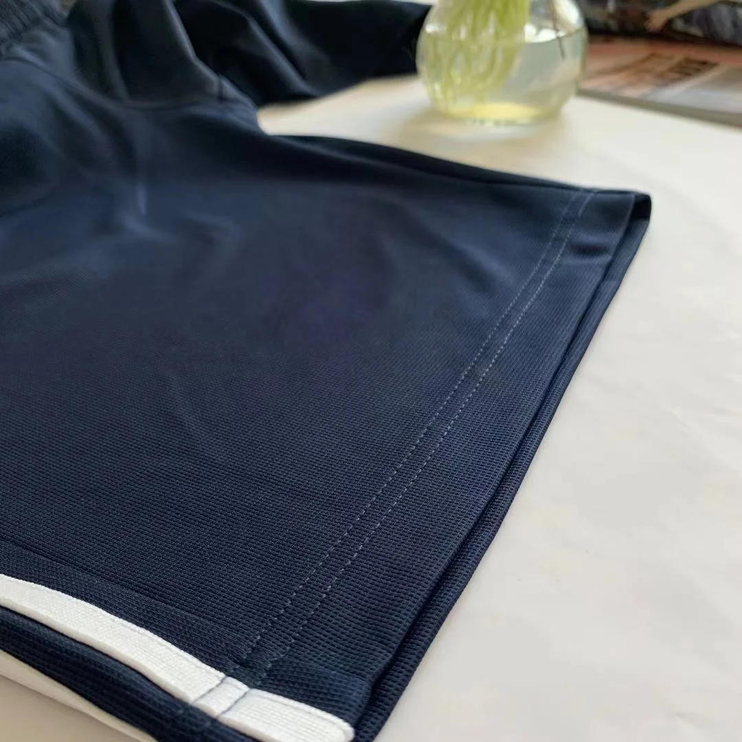 Прохладный лед из полиэстера для мальчиков короткие штаны боковой 2 белых лент, штаны для маленького мальчика, по индивидуальному заказу для мальчиков с рисунком и штаны для бега