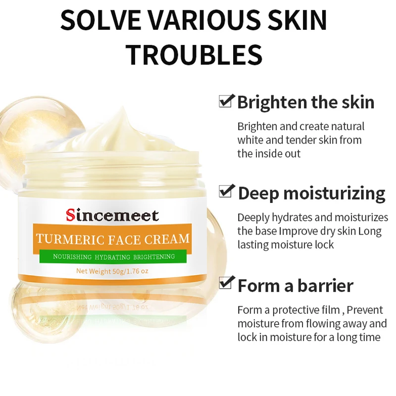 Custom Label Skin Care Face Cream, Nourishing Firming Radiant Energy Organic Herbal Nutri-Moisturizing Turmeric Creme
