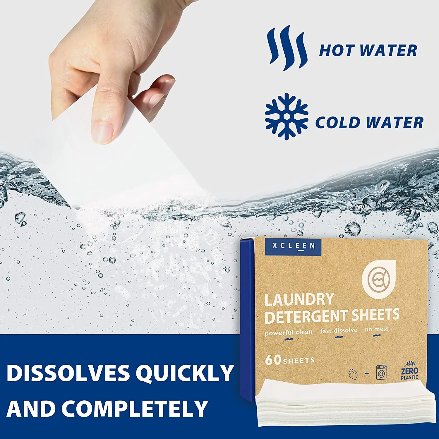 Private Label Eco-friendly Biodegradable Laundry Detergent Sheet/Strips