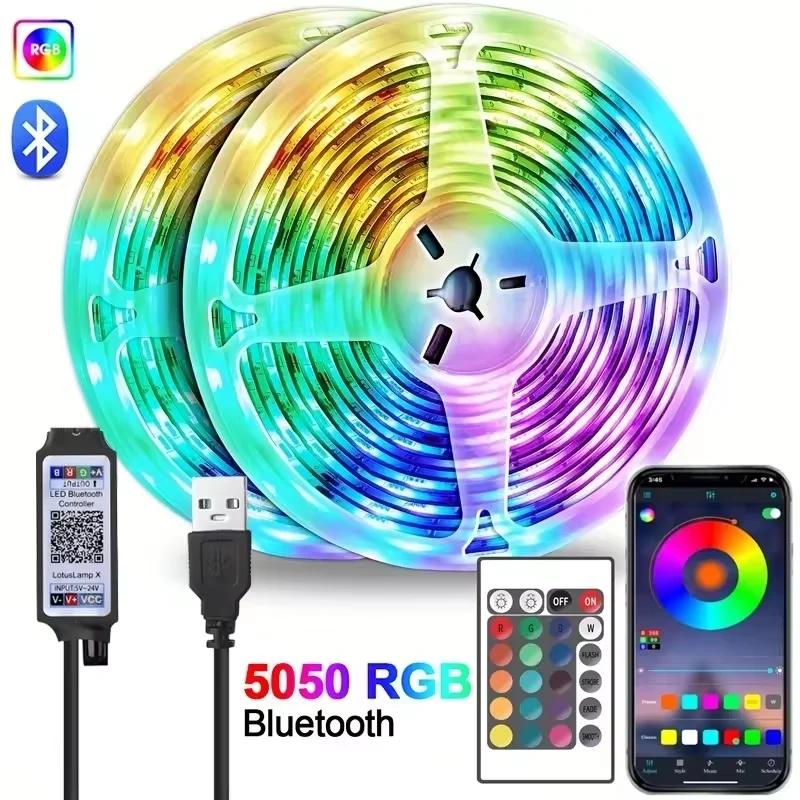Светодиодные полосы приложение или Wifi 5 В с дистанционным управлением 5050RGB COB смарт-полосы света/светодиодные света