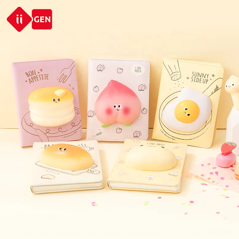 IIGEN creative cartoon stress relief notebook student Kawaii diary book fun dowling paper notebook 128 sheets