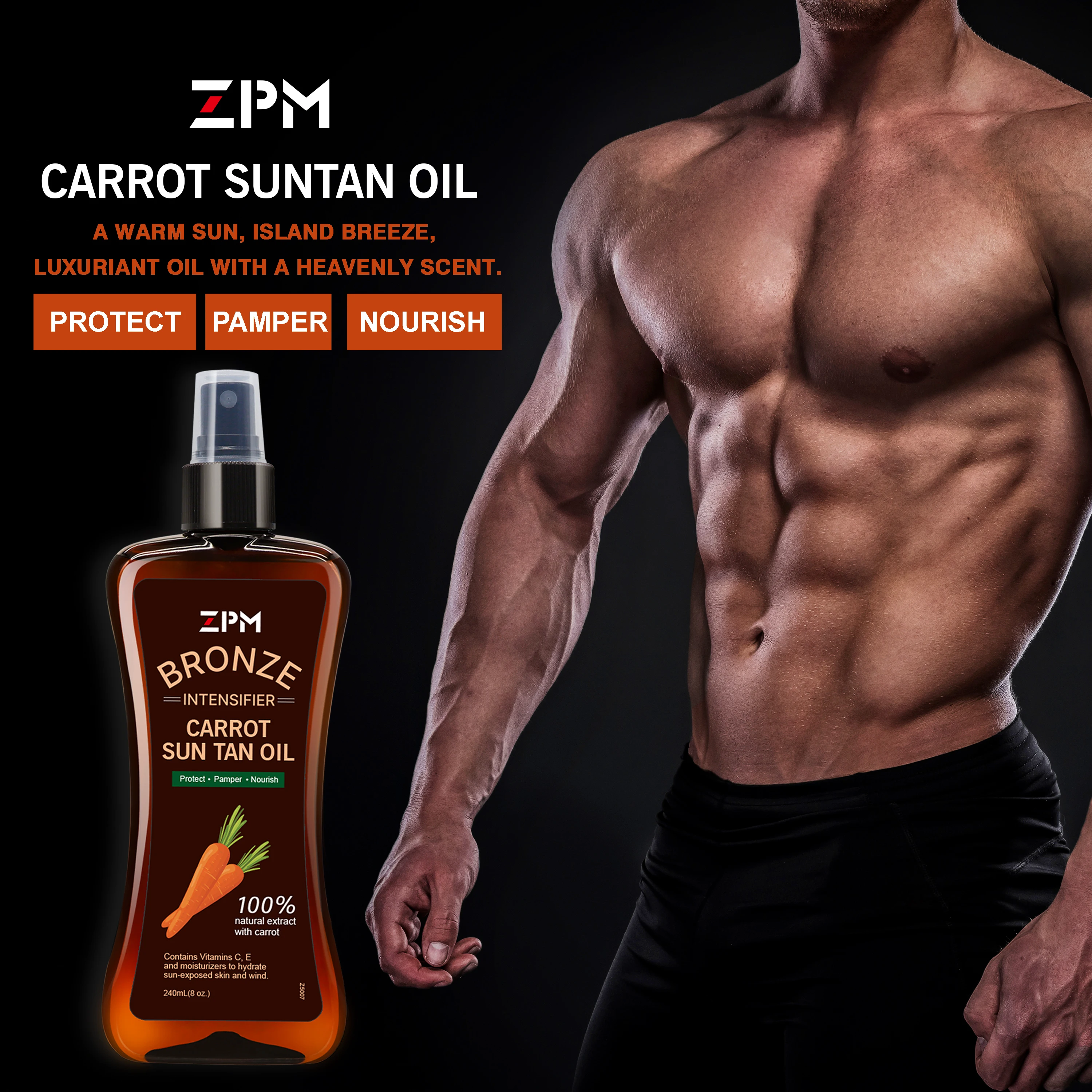 Собственная марка 100% натуральное быстросохнущее масло для загара на открытом воздухе