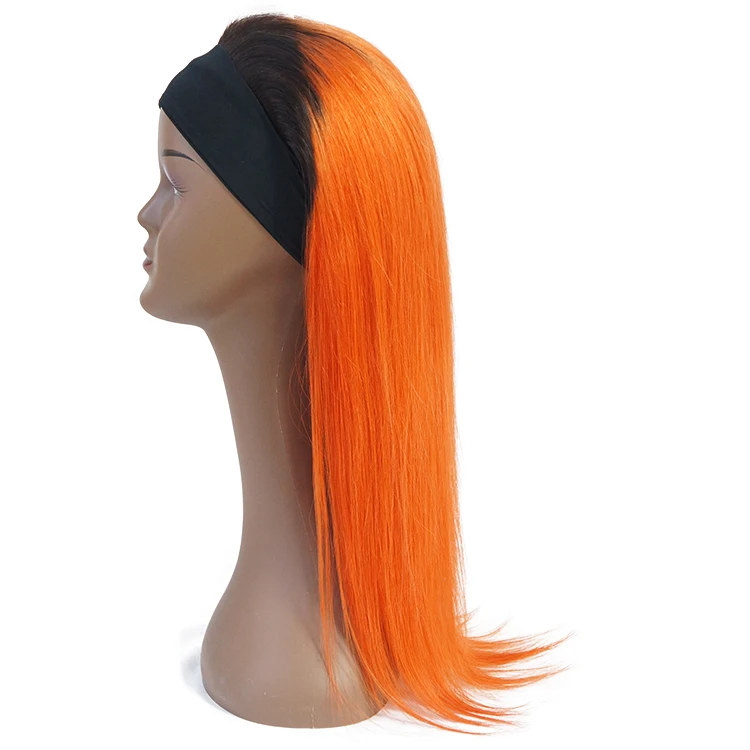 
2020 hot sale Headband Wig For Black Women human hair none lace Machine Made Wigs 