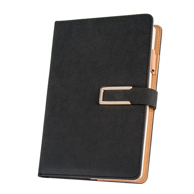 manufacturer custom logo print leather hard cover lined planner writing cheap office executive magnet notebook and journals