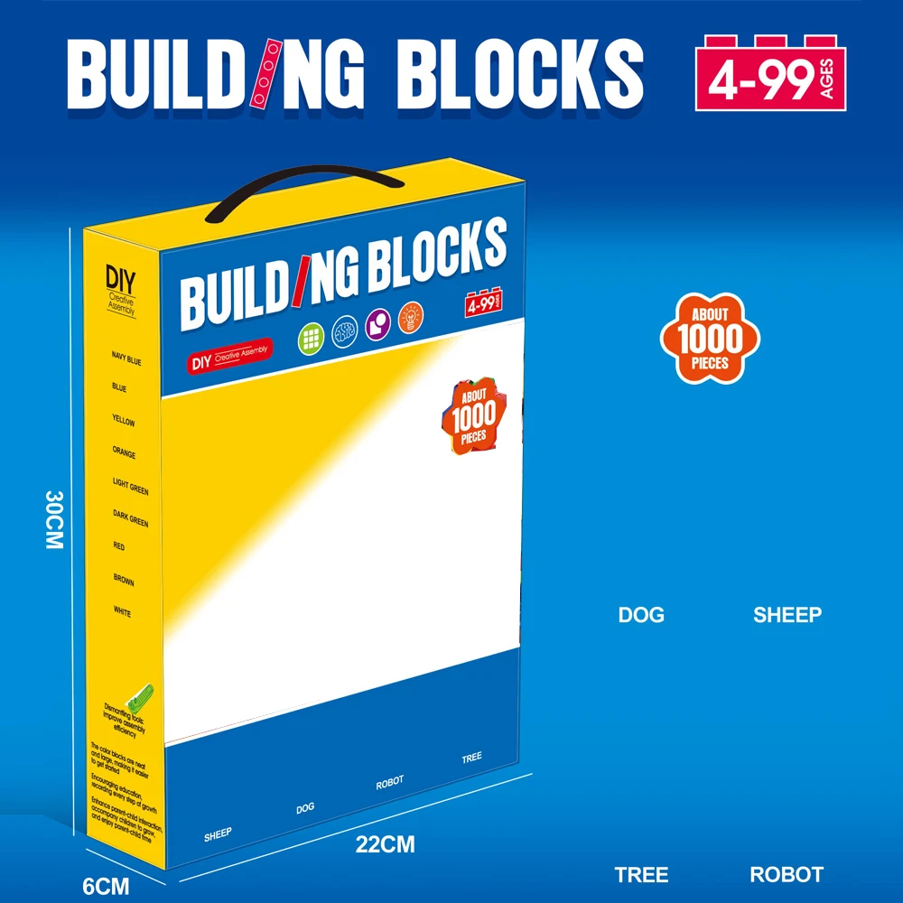 Wholesale 500/1000pcs Blocks Bricks Kids Kit DIY Education Compatible with Small Particles Building Block Sets Toys ABS Plastic