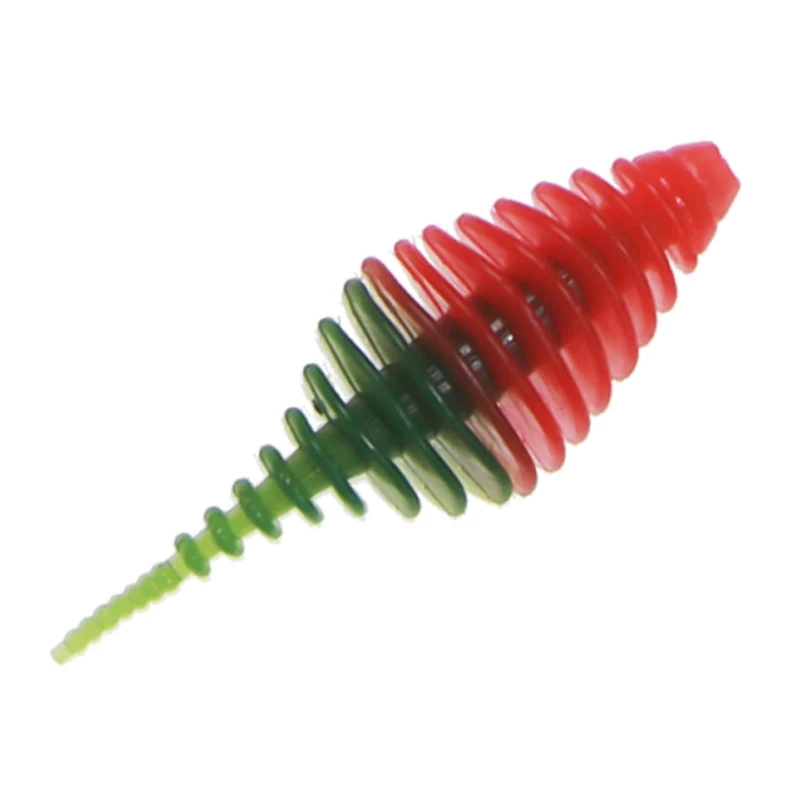 New 50mm 1.6g Pvc Soft Bait Double Color Needle Pin Tail Soft Worm Artificial Plastic Fishing Lures Bass Bait