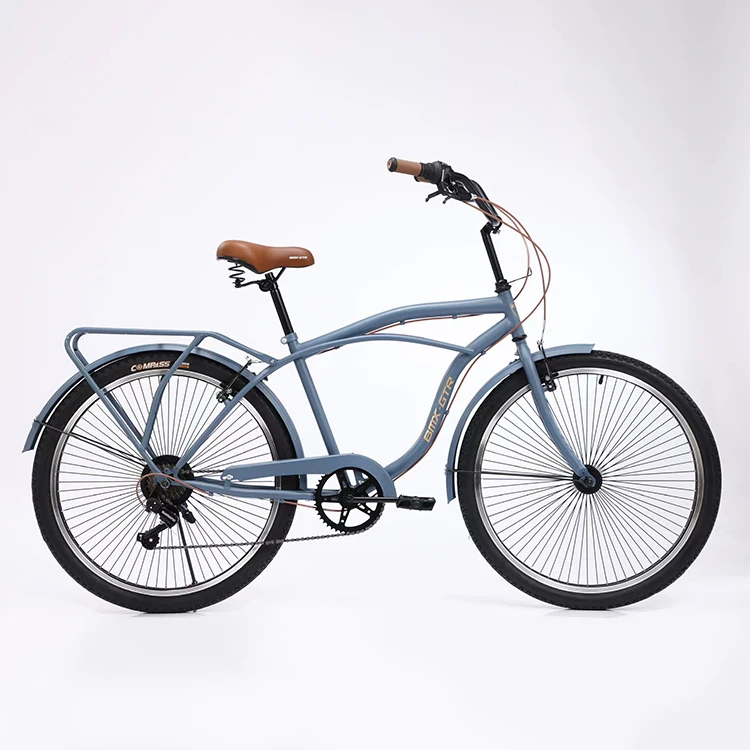 Factory promotion price hot sale 26 inch grey color famous brand spare parts 7 speed beach cruiser bikes for sale