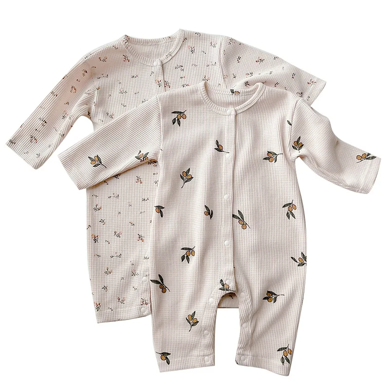Baby Printing Pajamas Zip Front Footed Sleeper Pjs 100% Cotton Newborn Baby Pajamas Clothes Jumpsuit