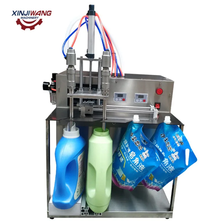 Quality Assurance Small Electric Fluid Suction Nozzle Standup Pouch Filler Machine for sale